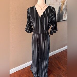 Elegant Black Striped jumpsuit